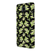 Blütenmuster Lilies-of-the-Valley auf Schwarz Case-Mate iPhone Hülle (Rückseite Links)