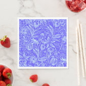 Blütenmuster von hellblauer Lilac Serviette (Beispiel)