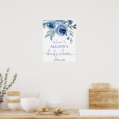 Blütennarbenblume Babydusche Begrüßungszeichen Poster (Küche)