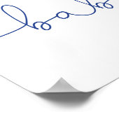 Blütennarbenblume Babydusche Begrüßungszeichen Poster (Ecke)