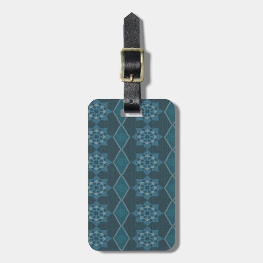 BlütenOctagon und Diagonal Gepäckanhänger (Vorderseite vertikal)