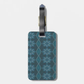 BlütenOctagon und Diagonal Gepäckanhänger (Rückseite vertikal)