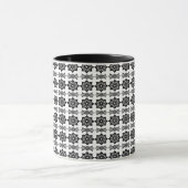 BlütenOctagon und Diagonalmuster Tasse (Zentrum)