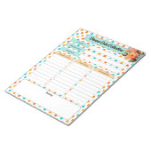 Blütenorange in blau _ Krankheitsdatenerfassung Notizblock (angewinkelt)