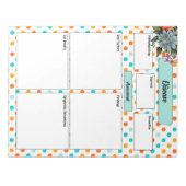 Blütenorange in blau _ Krankheitszeit 1 Notizblock (Vorderseite)