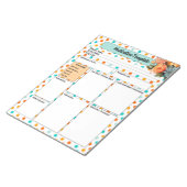 Blütenorange n blau _ Vorlage für Arzneimittel Notizblock (angewinkelt)