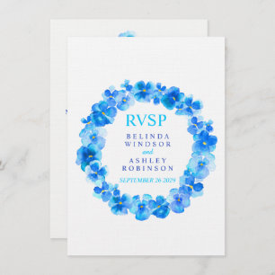 Blütenpansie für Hochzeitspaare RSVP Einladung