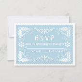 Blütenpapagei-Pikado-Babydusche RSVP Karte (Vorderseite)