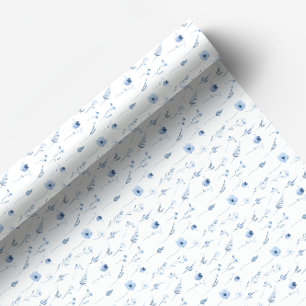 Blütenpapier für Navy-Wildblume Geschenkpapier