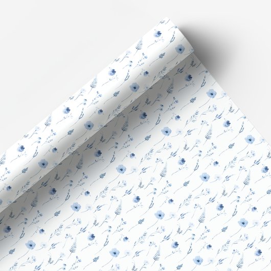 Blütenpapier für Navy-Wildblume Geschenkpapier