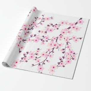Blütenpapier Kirschblüten Rosa Weiß Geschenkpapier