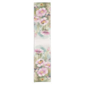 Blütenpastellblume Kurzer Tischläufer (Vorderseite)