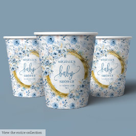 Blütenpastellblüten Goldbaby personalisiert Pappbecher