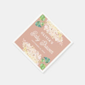 Blütenpastellfarben Rosa Gartendusche Baby Serviette (Ecke)