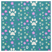 Blütenpawprint Stoff (Muster)