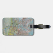 Blütenpfirsichbaum Gepäckanhänger (Rückseite horizontal)