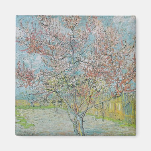 Blütenpfirsichbaum Magnet (Vorne)