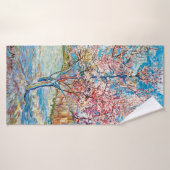 Blütenpfirsichbaum, Van Gogh Badehandtuch (Badehandtuch)