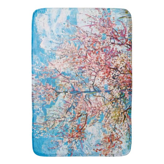 Blütenpfirsichbaum, Van Gogh Badematte (Vorderseite Vertikal)