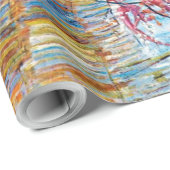 Blütenpfirsichbaum, Van Gogh Geschenkpapier (Rolleneckpunkt)