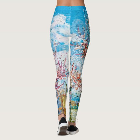 Blütenpfirsichbaum, Van Gogh Leggings (Rückseite)