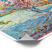 Blütenpfirsichbaum, Van Gogh Poster (Ecke)