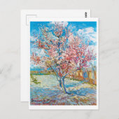Blütenpfirsichbaum, Van Gogh Postkarte (Vorne/Hinten)