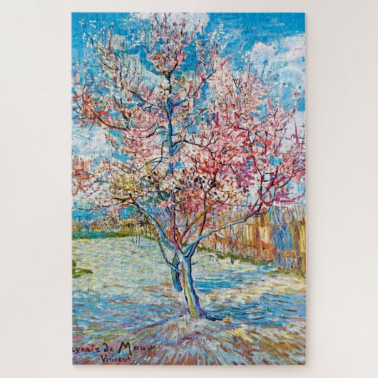 Blütenpfirsichbaum, Van Gogh Puzzle (Vertikal)