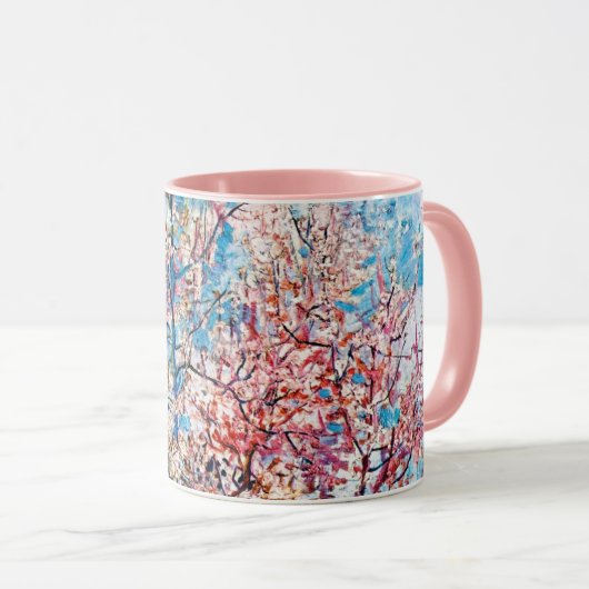 Blütenpfirsichbaum, Van Gogh Tasse (VorderseiteRechts)