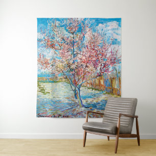 Blütenpfirsichbaum, Van Gogh Wandteppich