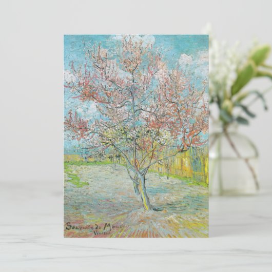 Blütenpfirsichbaum | Vincent van Gogh (Stehend Vorderseite)