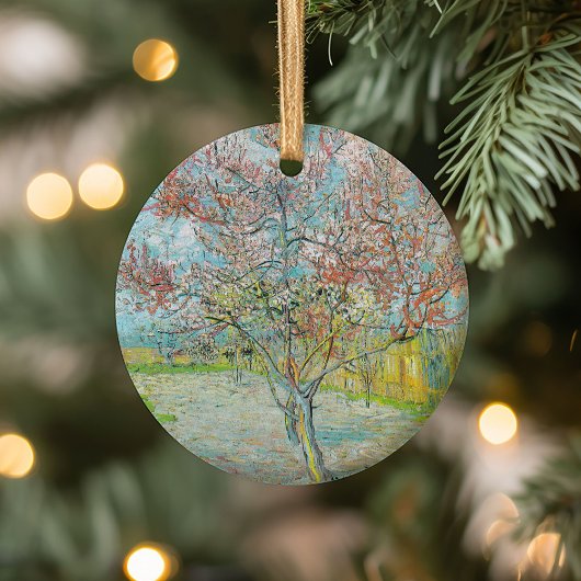 Blütenpfirsichbaum | Vincent van Gogh Keramik Ornament