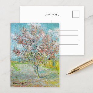 Blütenpfirsichbaum   Vincent Van Gogh Postkarte