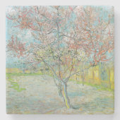 Blütenpfirsichbaum | Vincent van Gogh Steinuntersetzer (Vorderseite)