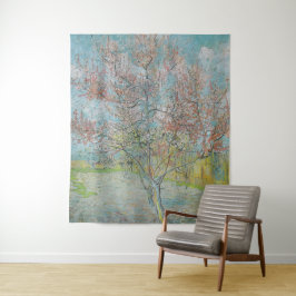 Blütenpfirsichbaum Wandteppich