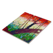 Blütenpflanze (nach Hiroshige), Van Gogh Fliese (Seite)