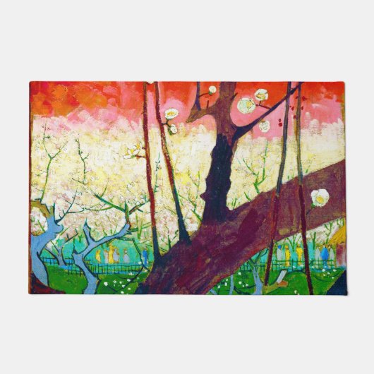 Blütenpflanze (nach Hiroshige), Van Gogh Fußmatte (Vorderseite)