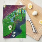 Blütenpflanze (nach Hiroshige), Van Gogh Geschirrtuch (Viertel Falte)