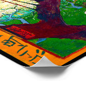 Blütenpflanze (nach Hiroshige), Van Gogh Poster (Ecke)