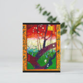 Blütenpflanze (nach Hiroshige), Van Gogh Postkarte (Stehend Vorderseite)