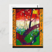 Blütenpflanze (nach Hiroshige), Van Gogh Postkarte (Vorne/Hinten)