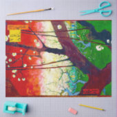 Blütenpflanze (nach Hiroshige), Van Gogh Seidenpapier (Basteln)