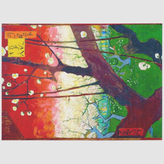 Blütenpflanze (nach Hiroshige), Van Gogh Seidenpapier (Vorderseite)