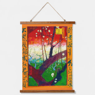 Blütenpflanze (nach Hiroshige), Van Gogh Wandteppich Mit Holzrahmen
