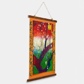 Blütenpflanze (nach Hiroshige), Van Gogh Wandteppich Mit Holzrahmen (Gewinkelt)