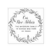 Blütenpflanze neue Anschrift Gummistempel (Prägung)