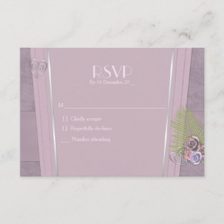 Blütenpflaume, blass, lila und blumengeschmückt RSVP karte
