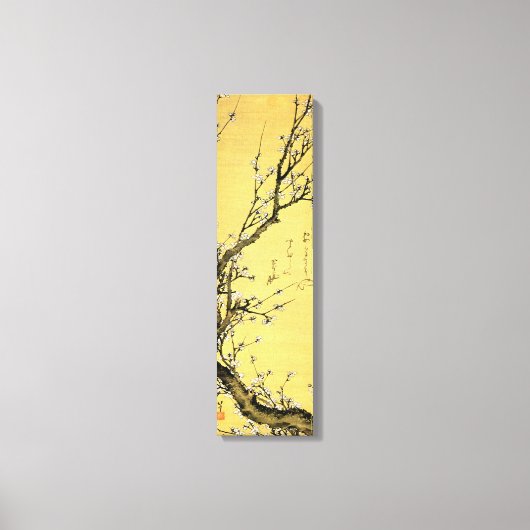 Blütenpflaume von Hokusai Leinwanddruck (Vorderseite)