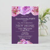 Blütenpflaumenblütenpflaume Party Einladung (Stehend Vorderseite)