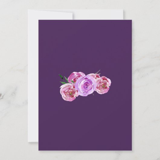 Blütenpflaumenblütenpflaume Party Einladung (Rückseite)